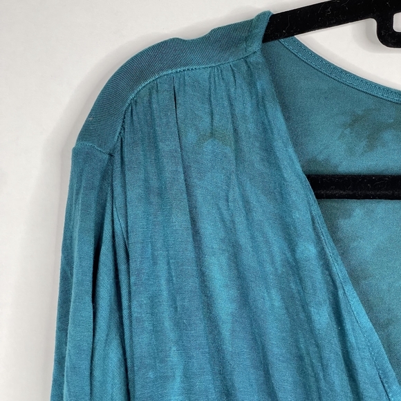 2/$30 Lane Bryant Asymmetric Faux Evening Gown 22/ 24 Green High Low Maxi #7129 - Picture 5 of 16